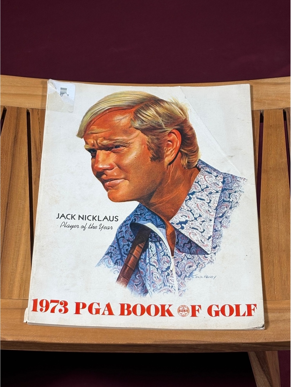 Vintage 1973 PGA Book of Golf - Jack Nicklaus Player of the Year Cover